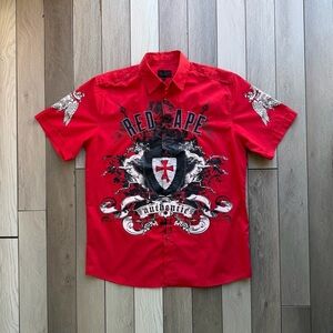 Red Ape Men's Red Graphic Shirt